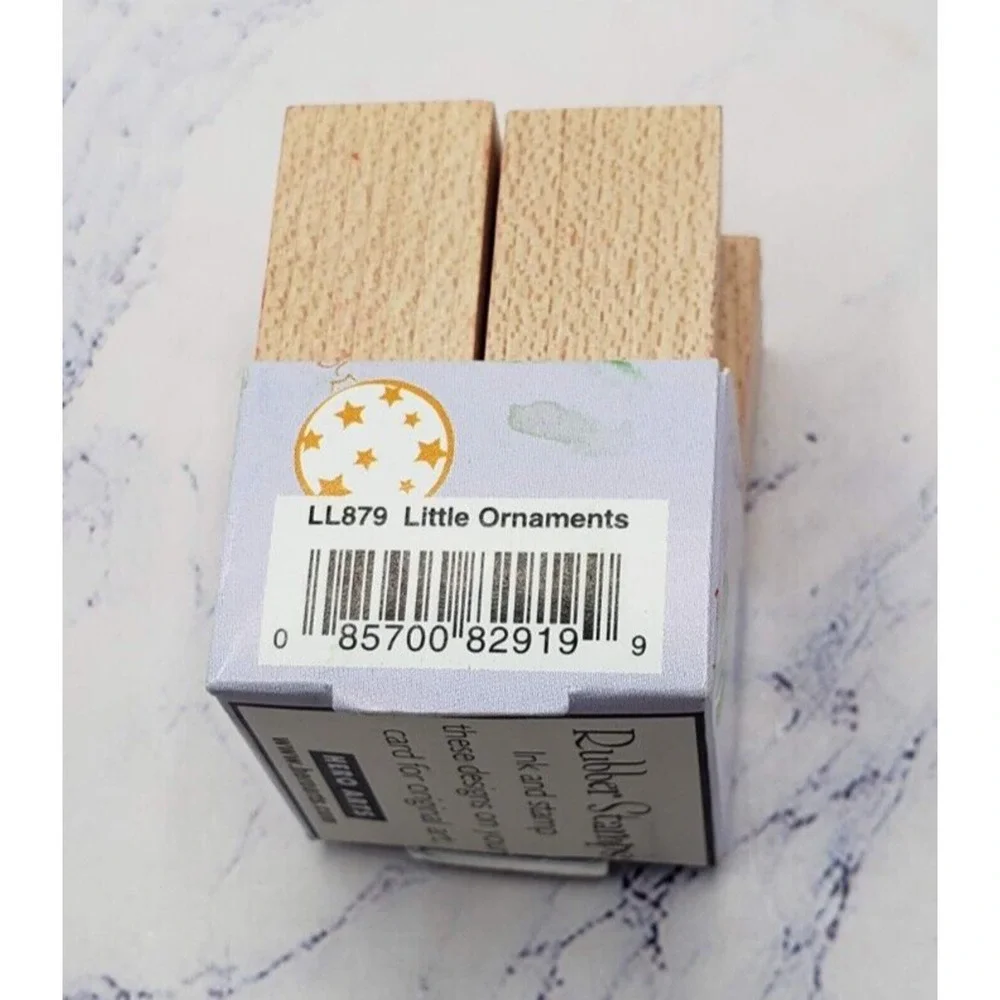 Hero Arts Little Ornaments Set Of 4 Wooden Rubber Stamps LL879